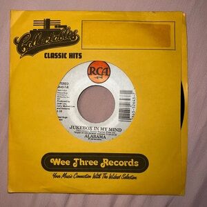 Vintage Alabama 45 Vinyl Fire in the Night / Jukebox in My Mind Record